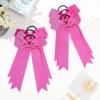 imageDEEKA 12 PCS Glitter Collegiate Style Cheer Bows Long Tail Full Rhinestones Skinny Shiny Cheer Bow Ponytail Holder Handmade Bows for Girls Teens Cheerleader Sports TealPink