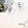 imageDEEKA 12 PCS Glitter Collegiate Style Cheer Bows Long Tail Full Rhinestones Skinny Shiny Cheer Bow Ponytail Holder Handmade Bows for Girls Teens Cheerleader Sports TealWhite