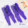 imageDEEKA 12 PCS Glitter Collegiate Style Cheer Bows Long Tail Full Rhinestones Skinny Shiny Cheer Bow Ponytail Holder Handmade Bows for Girls Teens Cheerleader Sports TealPurple