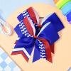 imageDEEKA 12 PCS Softball Cheer Bows 8quot Softball Thread Large Cheer Hair Bows Ponytail Holder Handmade for Teen Girls Sports Cheerleader Royal BlueBlackWhiteRoyal BlueRedWhite