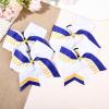 imageDEEKA 12 PCS Softball Cheer Bows 8quot Softball Thread Large Cheer Hair Bows Ponytail Holder Handmade for Teen Girls Sports Cheerleader Royal BlueBlackWhiteWhiteRoyal BlueYellow