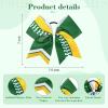 imageDEEKA 12 PCS Softball Cheer Bows 8quot Softball Thread Large Cheer Hair Bows Ponytail Holder Handmade for Teen Girls Sports Cheerleader Royal BlueBlackWhiteGreenYellowWhite