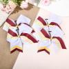 imageDEEKA 12 PCS Softball Cheer Bows 8quot Softball Thread Large Cheer Hair Bows Ponytail Holder Handmade for Teen Girls Sports Cheerleader Royal BlueBlackWhiteWhiteMaroonYellow