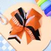 imageDEEKA 12 PCS Softball Cheer Bows 8quot Softball Thread Large Cheer Hair Bows Ponytail Holder Handmade for Teen Girls Sports Cheerleader Royal BlueBlackWhiteOrangeBlackWhite