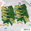 imageDEEKA 12 PCS Softball Cheer Bows 8quot Softball Thread Large Cheer Hair Bows Ponytail Holder Handmade for Teen Girls Sports Cheerleader Royal BlueBlackWhiteGreen Glitter GoldWhite