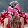 imageDEEKA 12 PCS Softball Cheer Bows 8quot Softball Thread Large Cheer Hair Bows Ponytail Holder Handmade for Teen Girls Sports Cheerleader Royal BlueBlackWhitePinkBlackWhite