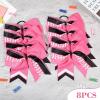 imageDEEKA 12 PCS Softball Cheer Bows 8quot Softball Thread Large Cheer Hair Bows Ponytail Holder Handmade for Teen Girls Sports Cheerleader Royal BlueBlackWhitePink Glitter BlackWhite