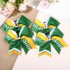 imageDEEKA 12 PCS Softball Cheer Bows 8quot Softball Thread Large Cheer Hair Bows Ponytail Holder Handmade for Teen Girls Sports Cheerleader Royal BlueBlackWhiteGreenYellowWhite