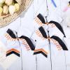 imageDEEKA 12 PCS Softball Cheer Bows 8quot Softball Thread Large Cheer Hair Bows Ponytail Holder Handmade for Teen Girls Sports Cheerleader Royal BlueBlackWhiteWhiteOrangeBlack