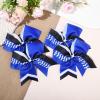 imageDEEKA 12 PCS Softball Cheer Bows 8quot Softball Thread Large Cheer Hair Bows Ponytail Holder Handmade for Teen Girls Sports Cheerleader Royal BlueBlackWhiteRoyal BlueBlackWhite