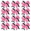 imageDEEKA 12 PCS Softball Cheer Bows 8quot Softball Thread Large Cheer Hair Bows Ponytail Holder Handmade for Teen Girls Sports Cheerleader Royal BlueBlackWhitePink Glitter BlackWhite