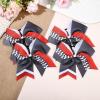 imageDEEKA 12 PCS Softball Cheer Bows 8quot Softball Thread Large Cheer Hair Bows Ponytail Holder Handmade for Teen Girls Sports Cheerleader Royal BlueBlackWhiteGreyRedWhite