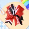 imageDEEKA 12 PCS Softball Cheer Bows 8quot Softball Thread Large Cheer Hair Bows Ponytail Holder Handmade for Teen Girls Sports Cheerleader Royal BlueBlackWhiteRedBlackWhite