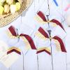 imageDEEKA 12 PCS Softball Cheer Bows 8quot Softball Thread Large Cheer Hair Bows Ponytail Holder Handmade for Teen Girls Sports Cheerleader Royal BlueBlackWhiteWhiteMaroonYellow