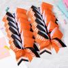 imageDEEKA 12 PCS Softball Cheer Bows 8quot Softball Thread Large Cheer Hair Bows Ponytail Holder Handmade for Teen Girls Sports Cheerleader Royal BlueBlackWhiteOrangeBlackWhite