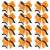 imageDEEKA 12 PCS Softball Cheer Bows 8quot Softball Thread Large Cheer Hair Bows Ponytail Holder Handmade for Teen Girls Sports Cheerleader Royal BlueBlackWhiteOrange Glitter BlackWhite