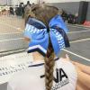 imageDEEKA 12 PCS Softball Cheer Bows 8quot Softball Thread Large Cheer Hair Bows Ponytail Holder Handmade for Teen Girls Sports Cheerleader Royal BlueBlackWhiteBlue Glitter NavyWhite