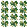 imageDEEKA 12 PCS Softball Cheer Bows 8quot Softball Thread Large Cheer Hair Bows Ponytail Holder Handmade for Teen Girls Sports Cheerleader Royal BlueBlackWhiteGreen Glitter GoldWhite
