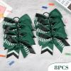 imageDEEKA 12 PCS Softball Cheer Bows 8quot Softball Thread Large Cheer Hair Bows Ponytail Holder Handmade for Teen Girls Sports Cheerleader Royal BlueBlackWhiteHunter Green Glitter BlackWhite