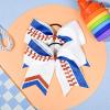 imageDEEKA 12 PCS Softball Cheer Bows 8quot Softball Thread Large Cheer Hair Bows Ponytail Holder Handmade for Teen Girls Sports Cheerleader Royal BlueBlackWhiteWhite Glitter Royal BlueRed