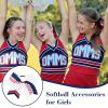 imageDEEKA 12 PCS Softball Cheer Bows 8quot Softball Thread Large Cheer Hair Bows Ponytail Holder Handmade for Teen Girls Sports Cheerleader Royal BlueBlackWhiteWhiteNavy BlueRed