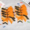 imageDEEKA 12 PCS Softball Cheer Bows 8quot Softball Thread Large Cheer Hair Bows Ponytail Holder Handmade for Teen Girls Sports Cheerleader Royal BlueBlackWhiteOrange Glitter BlackWhite