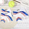 imageDEEKA 12 PCS Softball Cheer Bows 8quot Softball Thread Large Cheer Hair Bows Ponytail Holder Handmade for Teen Girls Sports Cheerleader Royal BlueBlackWhiteWhite Glitter Royal BlueRed