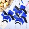 imageDEEKA 12 PCS Softball Cheer Bows 8quot Softball Thread Large Cheer Hair Bows Ponytail Holder Handmade for Teen Girls Sports Cheerleader Royal BlueBlackWhiteRoyal BlueBlackWhite