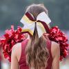 imageDEEKA 12 PCS Softball Cheer Bows 8quot Softball Thread Large Cheer Hair Bows Ponytail Holder Handmade for Teen Girls Sports Cheerleader Royal BlueBlackWhiteWhiteMaroonYellow