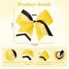 imageDEEKA 12 PCS Softball Cheer Bows 8quot Softball Thread Large Cheer Hair Bows Ponytail Holder Handmade for Teen Girls Sports Cheerleader Royal BlueBlackWhiteYellowBlackWhite