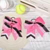 imageDEEKA 12 PCS Softball Cheer Bows 8quot Softball Thread Large Cheer Hair Bows Ponytail Holder Handmade for Teen Girls Sports Cheerleader Royal BlueBlackWhitePink Glitter BlackWhite