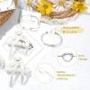 imageDEEKA 12 Pcs Bridesmaid Proposal Gifts Pearl Hair Claw Clips ampamp Bridesmaid Knot Bracelet Bachelorette Party Wedding Favors Bridal Party Present Hair Accessories for WomenGold BraceletsSilver Bracelets 8 Sets