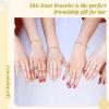 imageDEEKA 12 Pcs Bridesmaid Proposal Gifts Pearl Hair Claw Clips ampamp Bridesmaid Knot Bracelet Bachelorette Party Wedding Favors Bridal Party Present Hair Accessories for WomenGold BraceletsSilver Bracelets