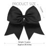 imageDEEKA 12PCS 8quot Two Toned Large Cheer Hair Bows Ponytail Holder Handmade for Teen Girls Softball Cheerleader SportsLight PinkBright PinkBlack Pack of 12