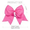 imageDEEKA 12PCS 8quot Two Toned Large Cheer Hair Bows Ponytail Holder Handmade for Teen Girls Softball Cheerleader SportsLight PinkBright PinkBright Pink Pack of 12