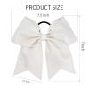 imageDEEKA 12PCS 8quot Two Toned Large Cheer Hair Bows Ponytail Holder Handmade for Teen Girls Softball Cheerleader SportsLight PinkBright PinkGlitter Off White