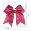 imageDEEKA 12PCS 8quot Two Toned Large Cheer Hair Bows Ponytail Holder Handmade for Teen Girls Softball Cheerleader SportsLight PinkBright PinkGlitter Pink
