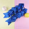 imageDEEKA 12PCS 8quot Two Toned Large Cheer Hair Bows Ponytail Holder Handmade for Teen Girls Softball Cheerleader SportsLight PinkBright PinkGlitter Royal Blue