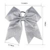 imageDEEKA 12PCS 8quot Two Toned Large Cheer Hair Bows Ponytail Holder Handmade for Teen Girls Softball Cheerleader SportsLight PinkBright PinkGlitter Silver