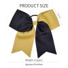 imageDEEKA 12PCS 8quot Two Toned Large Cheer Hair Bows Ponytail Holder Handmade for Teen Girls Softball Cheerleader SportsLight PinkBright PinkGoldBlack