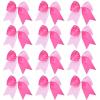 imageDEEKA 12PCS 8quot Two Toned Large Cheer Hair Bows Ponytail Holder Handmade for Teen Girls Softball Cheerleader SportsLight PinkBright PinkLight PinkBright Pink Pack of 12