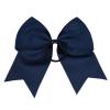 imageDEEKA 12PCS 8quot Two Toned Large Cheer Hair Bows Ponytail Holder Handmade for Teen Girls Softball Cheerleader SportsLight PinkBright PinkNavy Blue Pack of 12