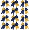 imageDEEKA 12PCS 8quot Two Toned Large Cheer Hair Bows Ponytail Holder Handmade for Teen Girls Softball Cheerleader SportsLight PinkBright PinkNavy BlueAntique Gold