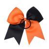 imageDEEKA 12PCS 8quot Two Toned Large Cheer Hair Bows Ponytail Holder Handmade for Teen Girls Softball Cheerleader SportsLight PinkBright PinkOrangeBlack Pack of 12