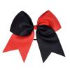 imageDEEKA 12PCS 8quot Two Toned Large Cheer Hair Bows Ponytail Holder Handmade for Teen Girls Softball Cheerleader SportsLight PinkBright PinkRedBlack Pack of 12