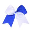 imageDEEKA 12PCS 8quot Two Toned Large Cheer Hair Bows Ponytail Holder Handmade for Teen Girls Softball Cheerleader SportsLight PinkBright PinkRoyal BlueWhite Pack of 12