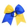 imageDEEKA 12PCS 8quot Two Toned Large Cheer Hair Bows Ponytail Holder Handmade for Teen Girls Softball Cheerleader SportsLight PinkBright PinkRoyal BlueYellow Pack of 12