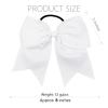imageDEEKA 12PCS 8quot Two Toned Large Cheer Hair Bows Ponytail Holder Handmade for Teen Girls Softball Cheerleader SportsLight PinkBright PinkWhite Pack of 12
