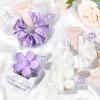 imageDEEKA 16 Pcs Bridesmaid Proposal Gifts Set Flower Hair Claw Clips with Floral Card ampamp Satin Scrunchies Proposal Box Bridal Party Gift Bridesmaids Bachelorette Party Favors WhiteampampSage GreenWhitePurple