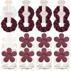 imageDEEKA 16 Pcs Bridesmaid Proposal Gifts Set Flower Hair Claw Clips with Floral Card ampamp Satin Scrunchies Proposal Box Bridal Party Gift Bridesmaids Bachelorette Party Favors WhiteampampSage GreenWhiteBurgundy